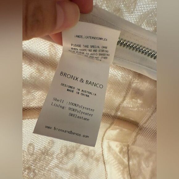 NWOT BRONX AND BANCO Maraya Blanc Lace Mini Dress - Picture 15 of 16